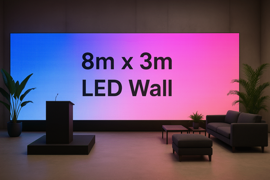 Configure a LEDwall 8m for 3 meters