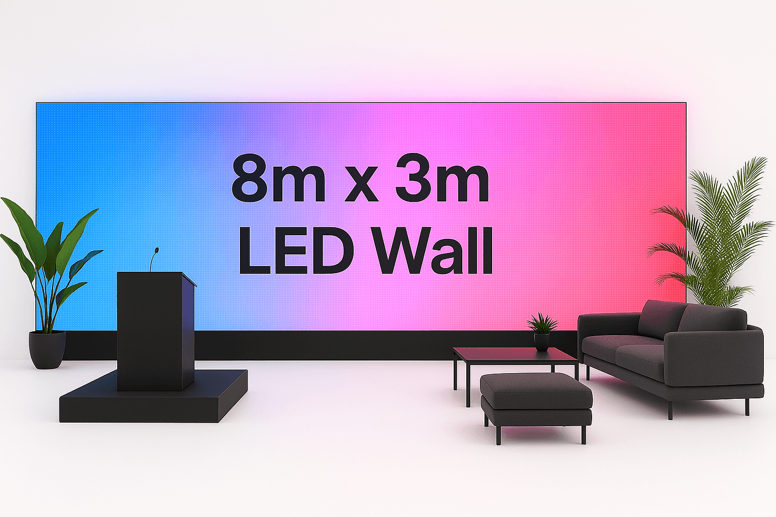 Configure a LEDwall 8m for 3 meters